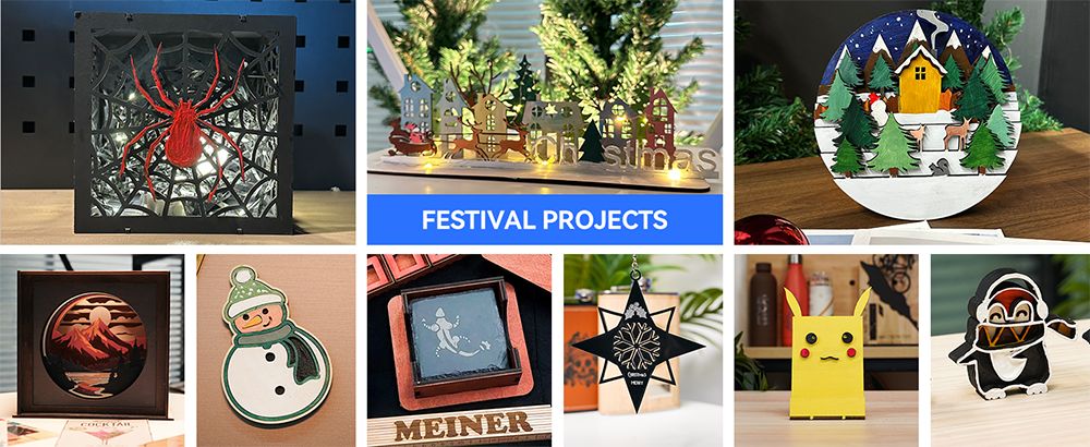 ATOMSTACK A5 Pro V2 5W Laser Engraver, 400mm/s High Speed, 0.01mm Precision, 5mm Wood 3mm Black Acrylic in One Pass, 410*380mm