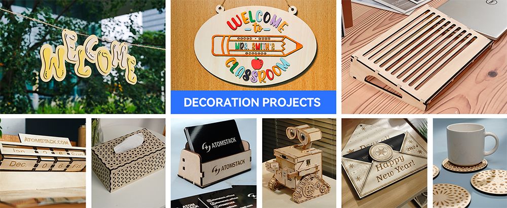 ATOMSTACK A5 Pro V2 5W Laser Engraver, 400mm/s High Speed, 0.01mm Precision, 5mm Wood 3mm Black Acrylic in One Pass, 410*380mm