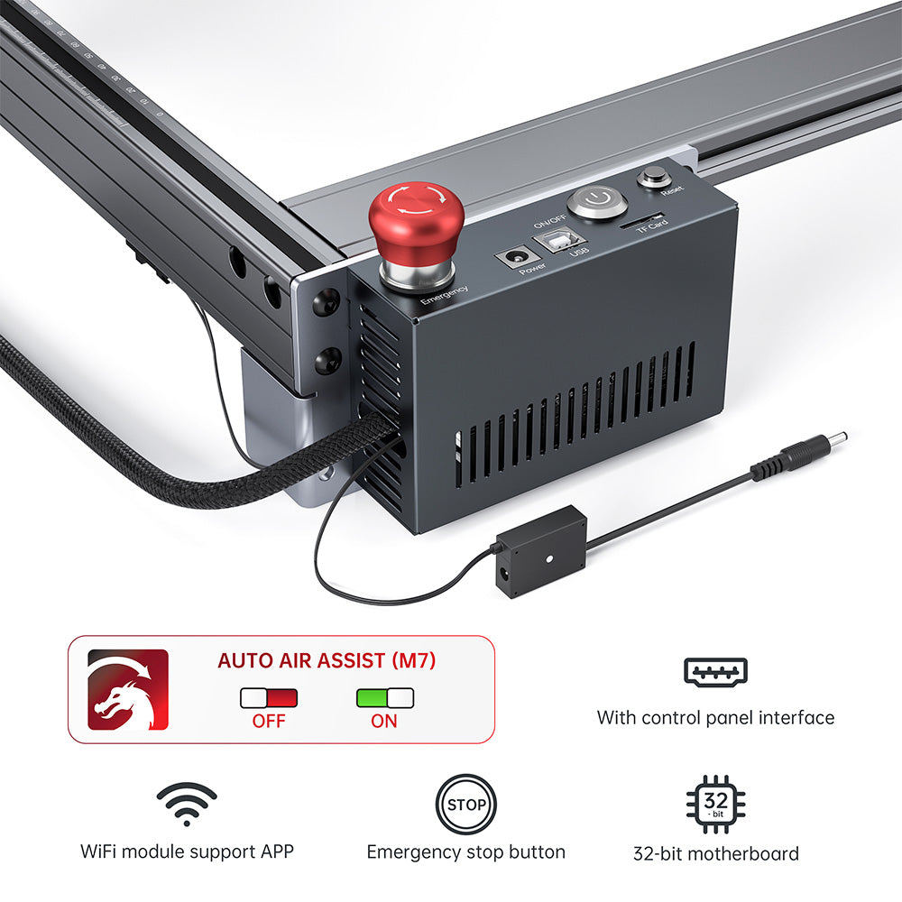 ATOMSTACK AIC1 Auto Air Assist Control System, WiFi Offline Work, 32-bit Motherboard, for S30 Pro/S20 Pro/A5 Pro/ A5 Pro+ Laser Engraver