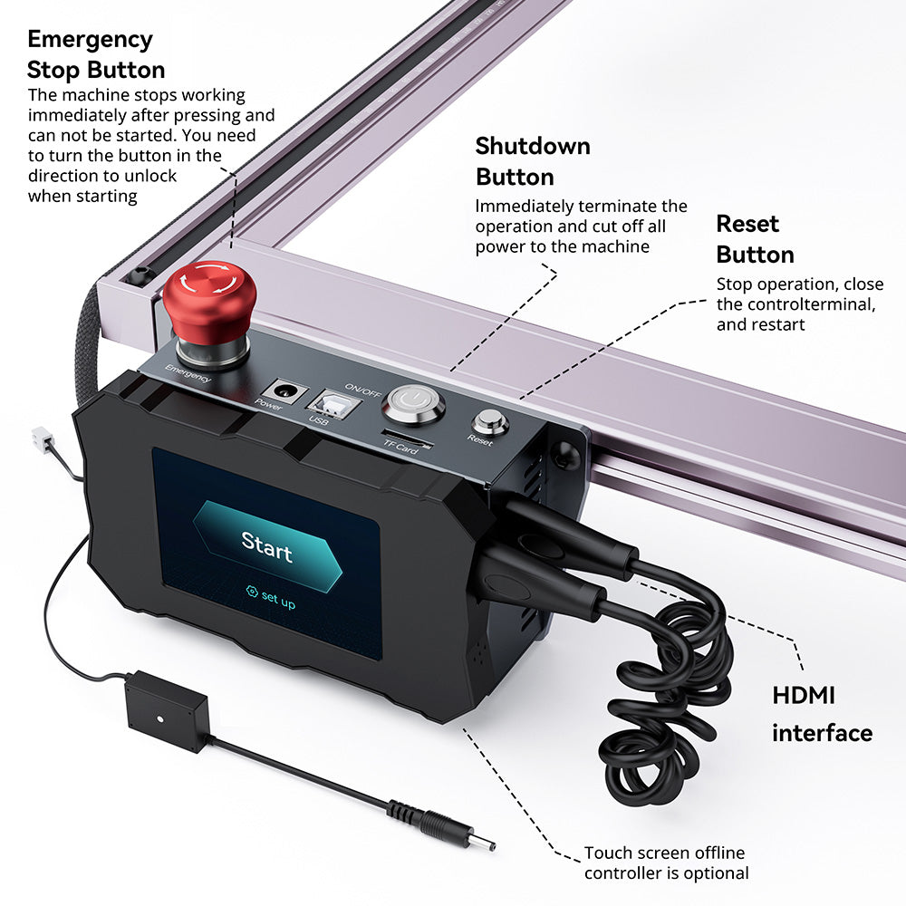 ATOMSTACK AIC1 Auto Air Assist Control System, WiFi Offline Work, 32-bit Motherboard, for S30 Pro/S20 Pro/A5 Pro/ A5 Pro+ Laser Engraver
