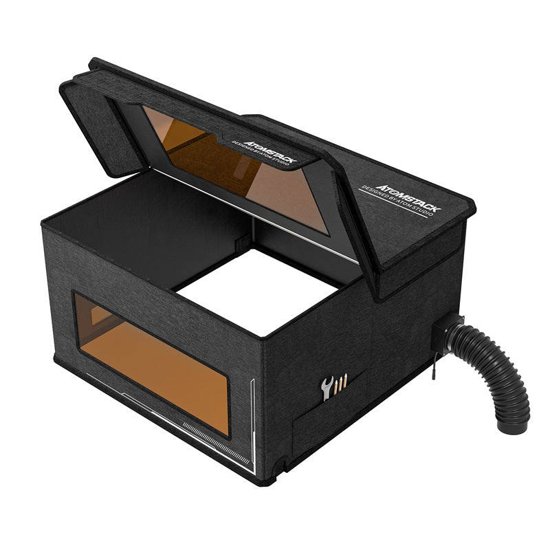 ATOMSTACK FB2 Foldable Laser Engraver Enclosure with Air Outlet, Fireproof, Dustproof, Extended Smoke Pipe 700*700*460mm