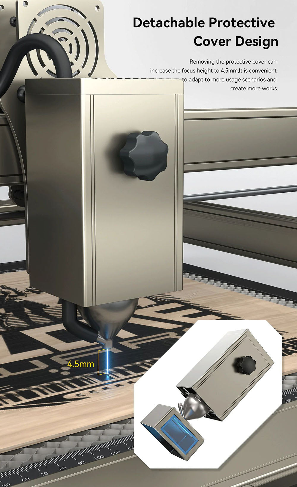 ATOMSTACK S20 Pro 20W Laser Engraver Cutter with Air Assist Kits, Focus Free, Quad-core Diode Laser, Offline Engraving - US