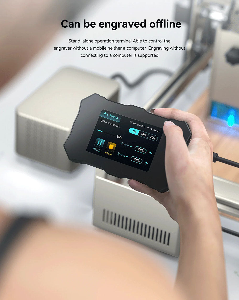 ATOMSTACK S20 Pro 20W Laser Engraver Cutter with Air Assist Kits, Focus Free, Quad-core Diode Laser, Offline Engraving - US