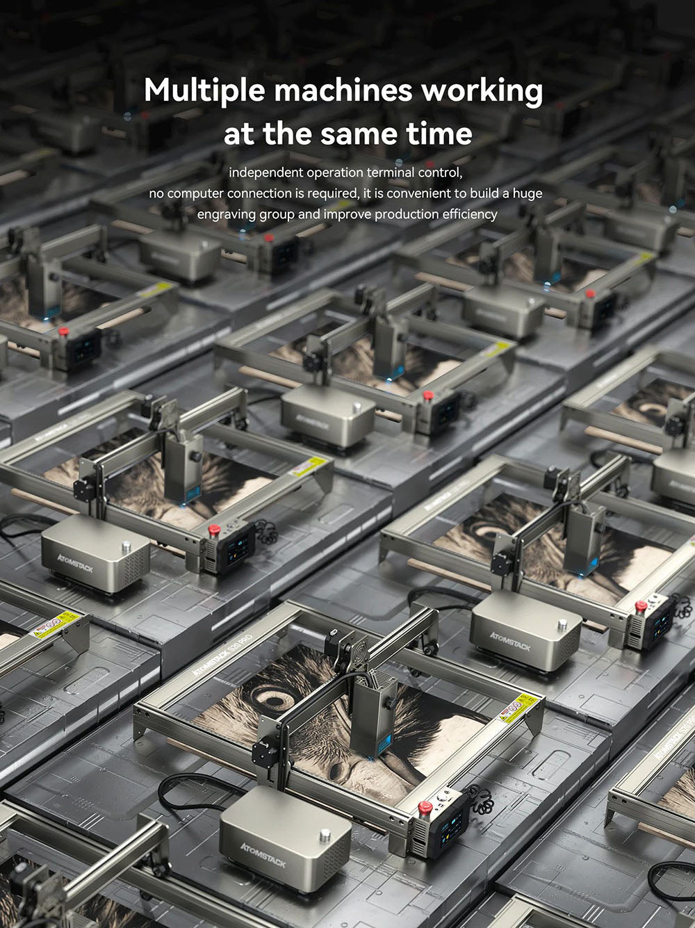 ATOMSTACK S20 Pro 20W Laser Engraver Cutter with Air Assist Kits, Focus Free, Quad-core Diode Laser, Offline Engraving - US