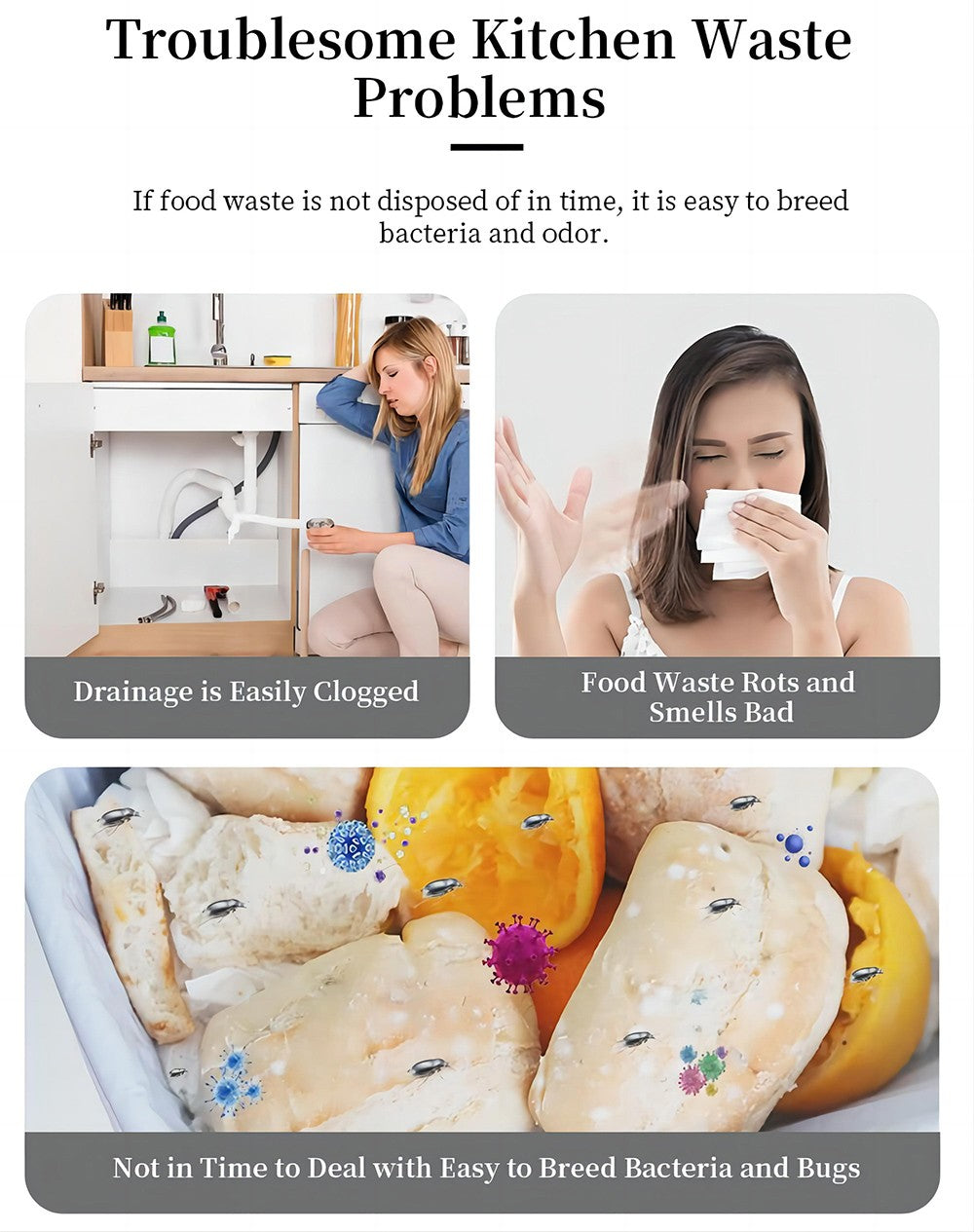 BEECO HQD-314Pro Kitchen Composter, 3.3L Capacity, Turning Waste into Natural Fertilizer, Built-in UVC Light, Child Lock, LCD Screen