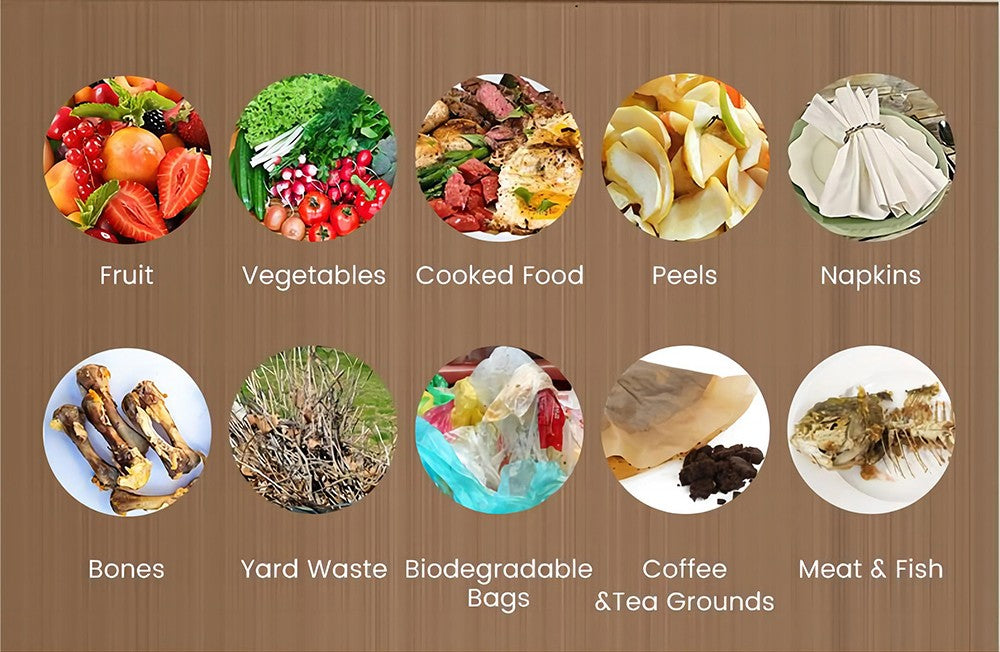 BEECO HQD-314Pro Kitchen Composter, 3.3L Capacity, Turning Waste into Natural Fertilizer, Built-in UVC Light, Child Lock, LCD Screen