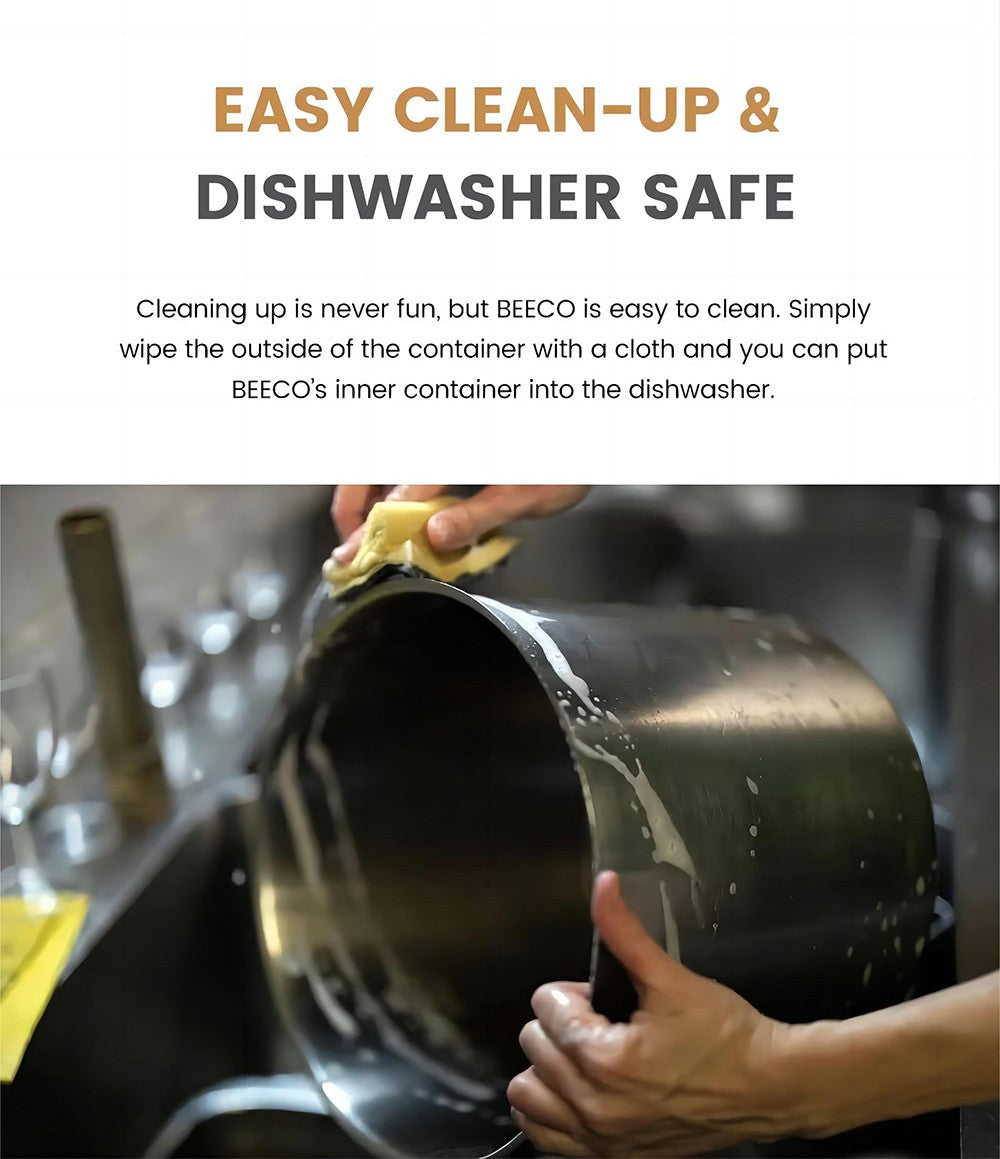 BEECO HQD-314Pro Kitchen Composter, 3.3L Capacity, Turning Waste into Natural Fertilizer, Built-in UVC Light, Child Lock, LCD Screen