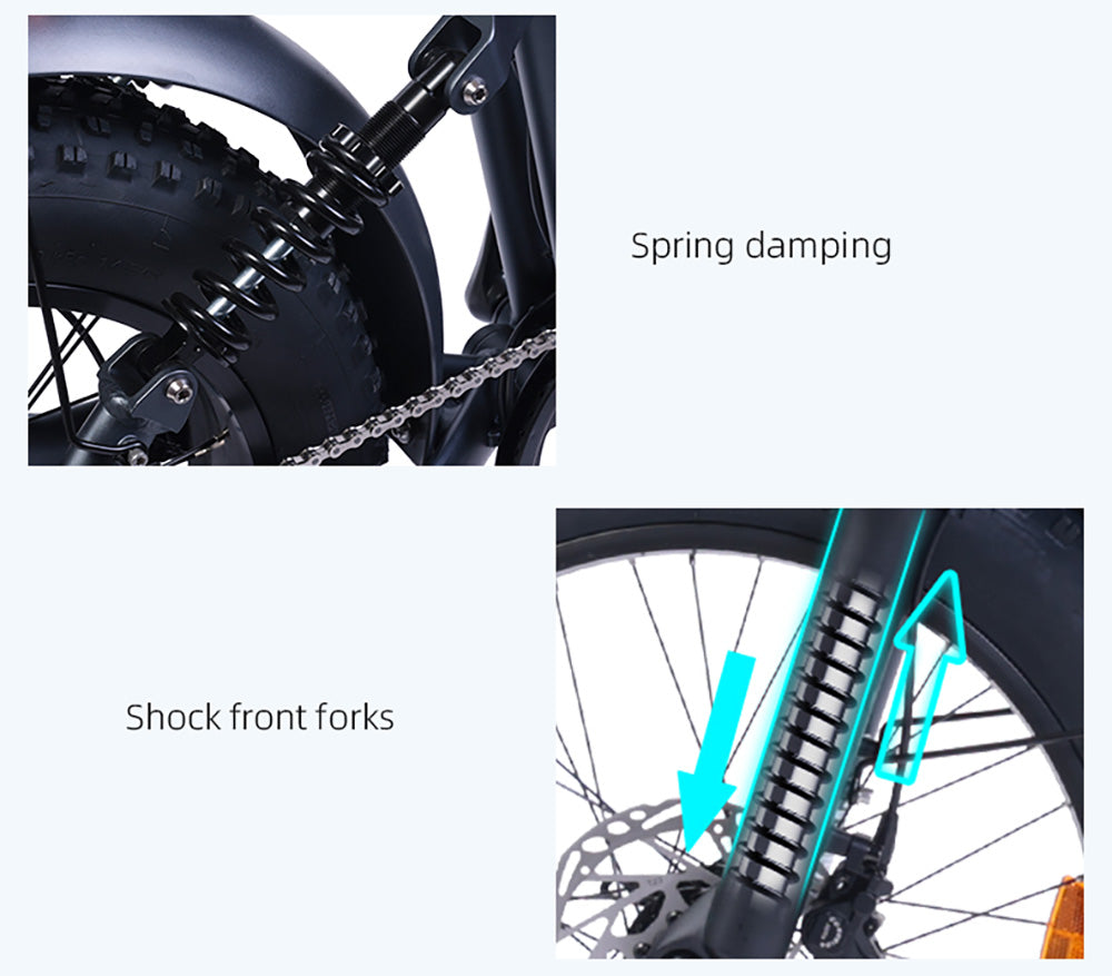 BEZIOR XF006 Electric Bike, 1200W Motor, 48V 23.2Ah Battery, 20*4.0-inch Tire, 47km/h Max Speed, 100km Range, Hydraulic Oil Brakes, Spring Suspensions, Shimano 7-speed, LCD Display