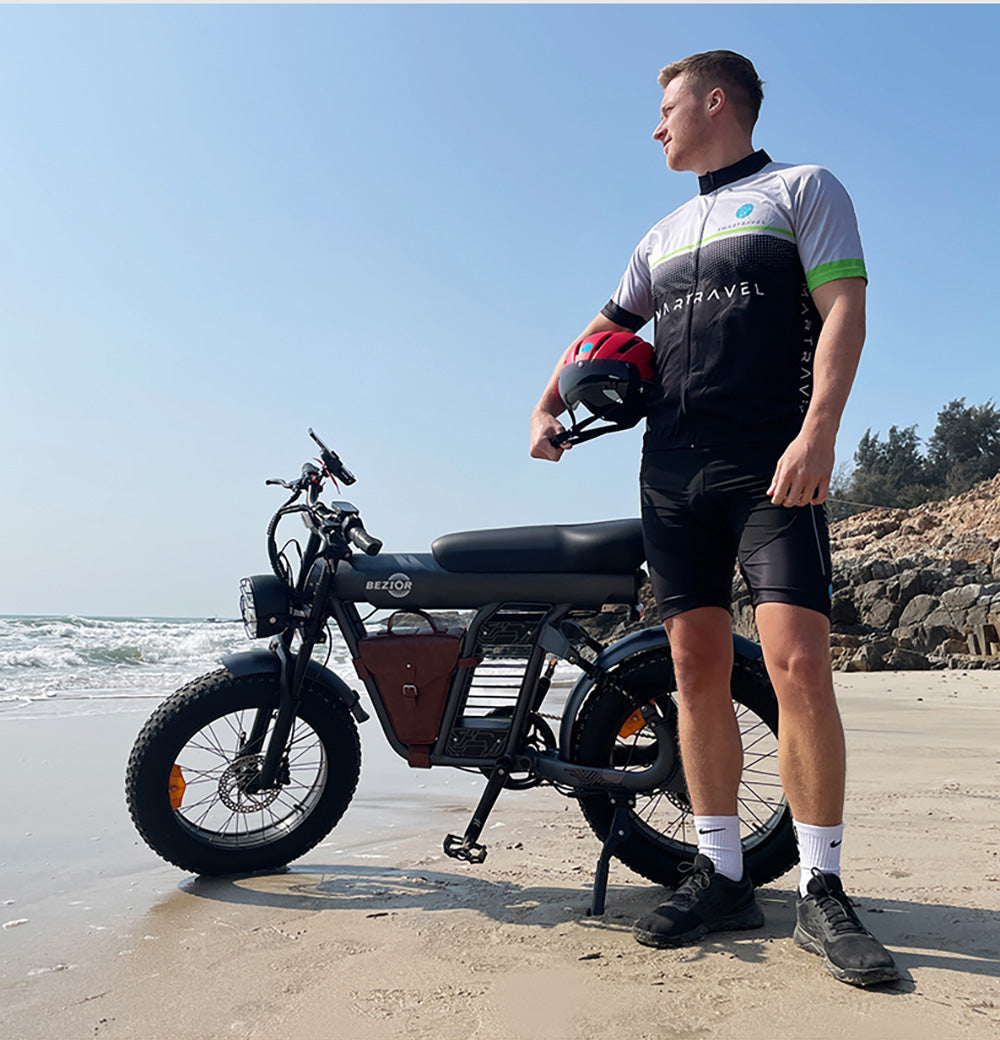 BEZIOR XF006 Electric Bike, 1200W Motor, 48V 23.2Ah Battery, 20*4.0-inch Tire, 47km/h Max Speed, 100km Range, Hydraulic Oil Brakes, Spring Suspensions, Shimano 7-speed, LCD Display