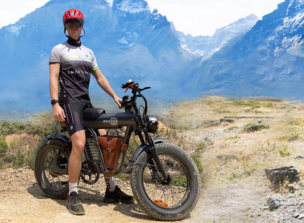 BEZIOR XF006 Electric Bike, 1200W Motor, 48V 23.2Ah Battery, 20*4.0-inch Tire, 47km/h Max Speed, 100km Range, Hydraulic Oil Brakes, Spring Suspensions, Shimano 7-speed, LCD Display