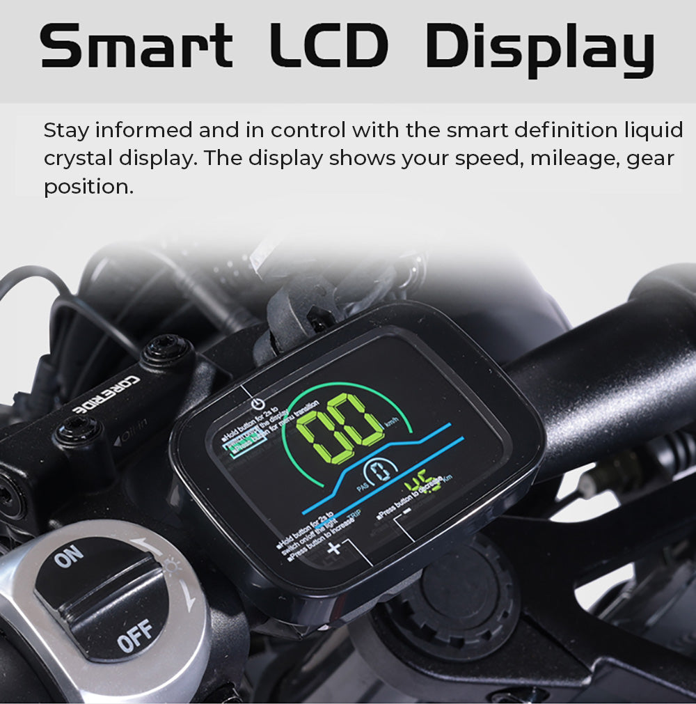 BEZIOR XF006 Electric Bike, 1200W Motor, 48V 23.2Ah Battery, 20*4.0-inch Tire, 47km/h Max Speed, 100km Range, Hydraulic Oil Brakes, Spring Suspensions, Shimano 7-speed, LCD Display