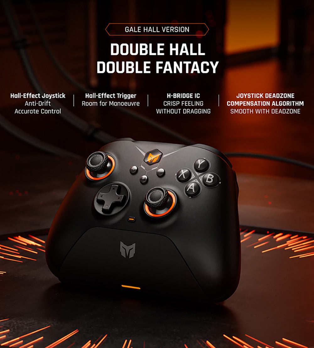 BIGBIG WON GALE HALL Wireless Game Controller, 3 Connection Modes, Hall Joysticks & Triggers, Compatible with Switch / PC / iOS / Android
