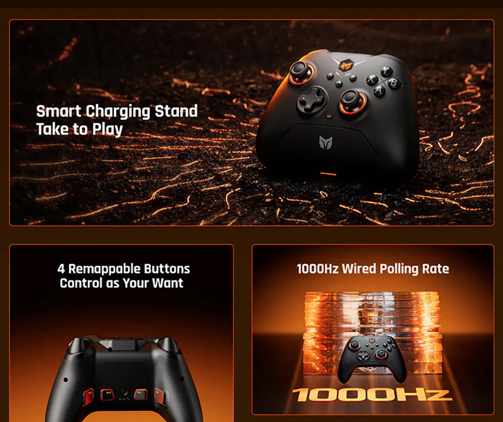 BIGBIG WON GALE HALL Wireless Game Controller, 3 Connection Modes, Hall Joysticks & Triggers, Compatible with Switch / PC / iOS / Android