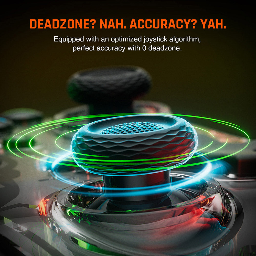 BIGBIG WON Rainbow Lite Wired Game Controller, RGB Light, Custom Buttons, Compatible with Switch / Windows 10 & 11 PC