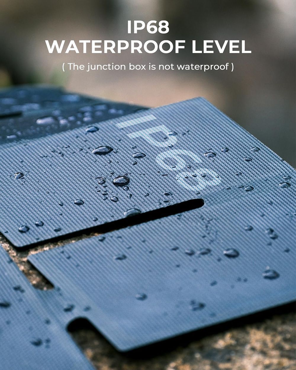 BigBlue P25 25W Portable Solar Panel Charger, USB-A and USB-C Ports, IP68 Waterproof, for Backpacking Compatible with Cellphones, Tablets, Power Bank