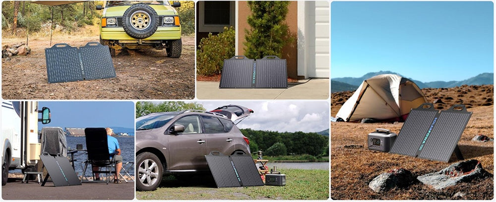 Bigblue SolarPowa 100 100W Foldable Solar Panel with Kickstands, 23.5% Energy Conversion Rate, IP65 Waterproof