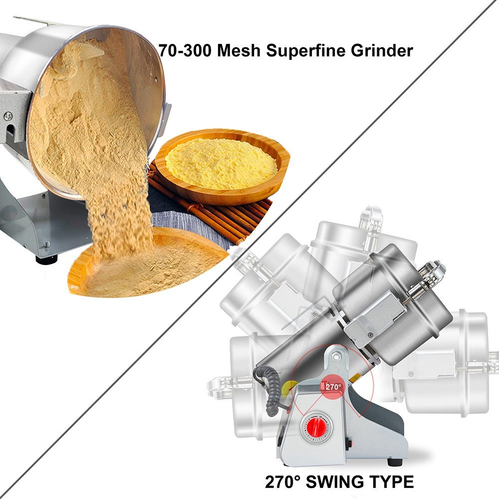 BioloMix Mill Grinder, Swing 800g Grains Grinder, Multifunction Portable Kitchen Grinder for Coffee