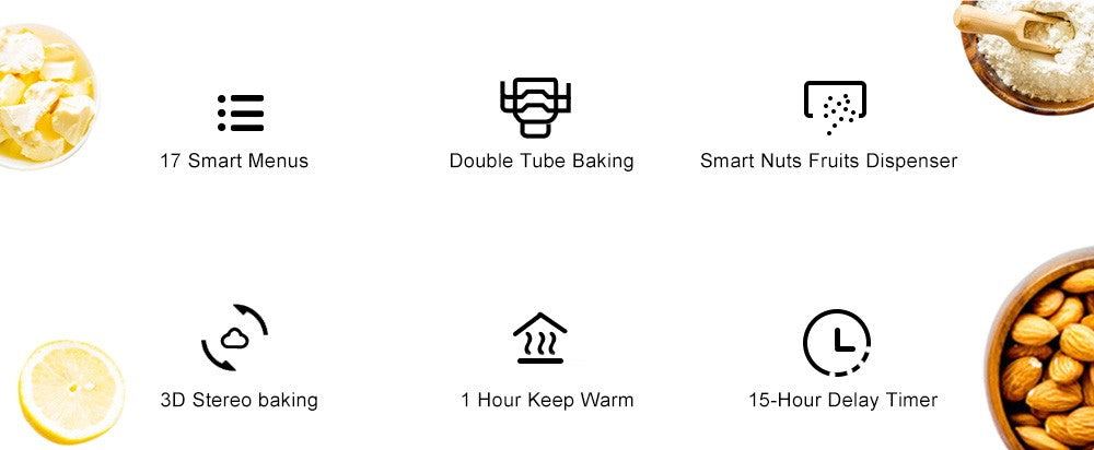 Biolomix BBM013 Stainless Steel 19 In 1 Automatic Bread Maker