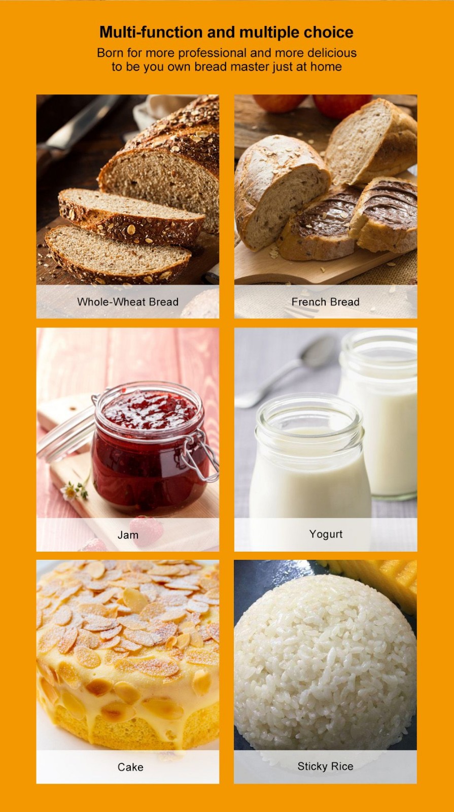 Biolomix BBM013 Stainless Steel 19 In 1 Automatic Bread Maker