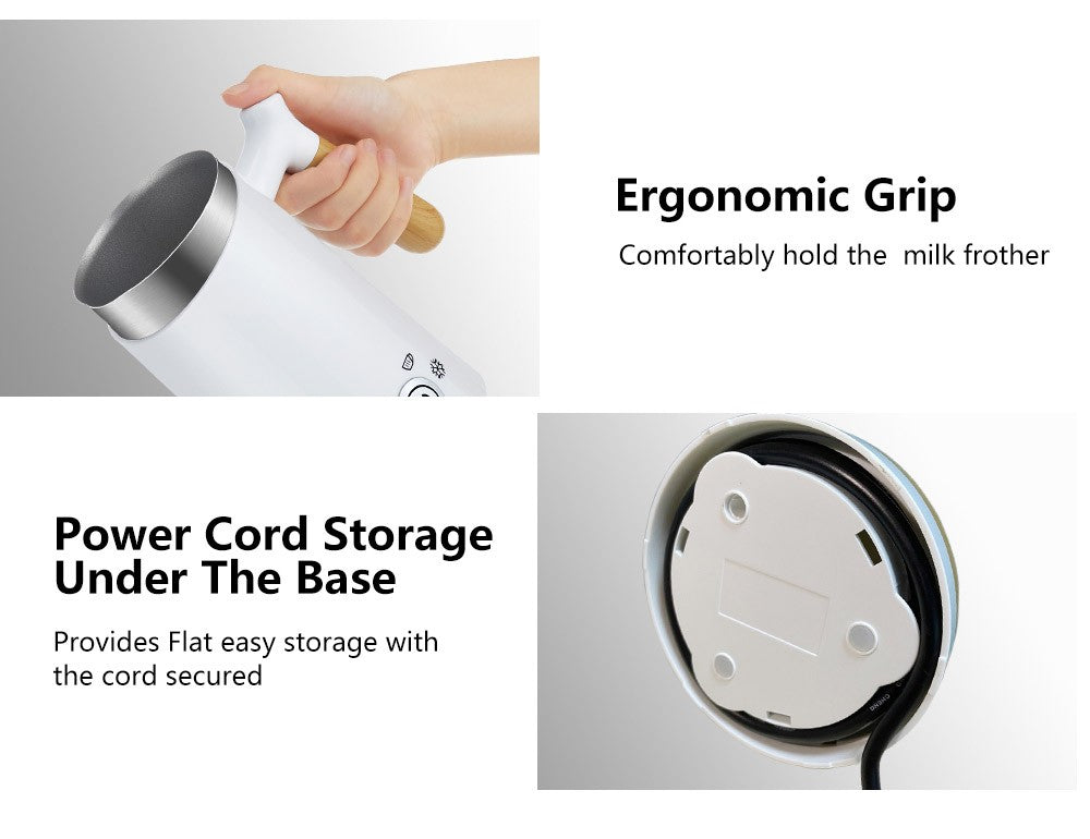 BioloMix BN11 4 in 1 Hot and Cold Milk Frother, 150ml Frothing Capacity, 300ml Heating Capacity