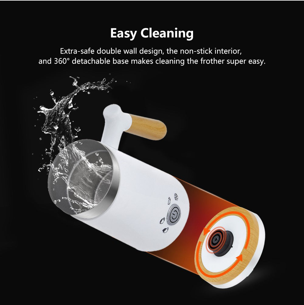 BioloMix BN11 4 in 1 Hot and Cold Milk Frother, 150ml Frothing Capacity, 300ml Heating Capacity