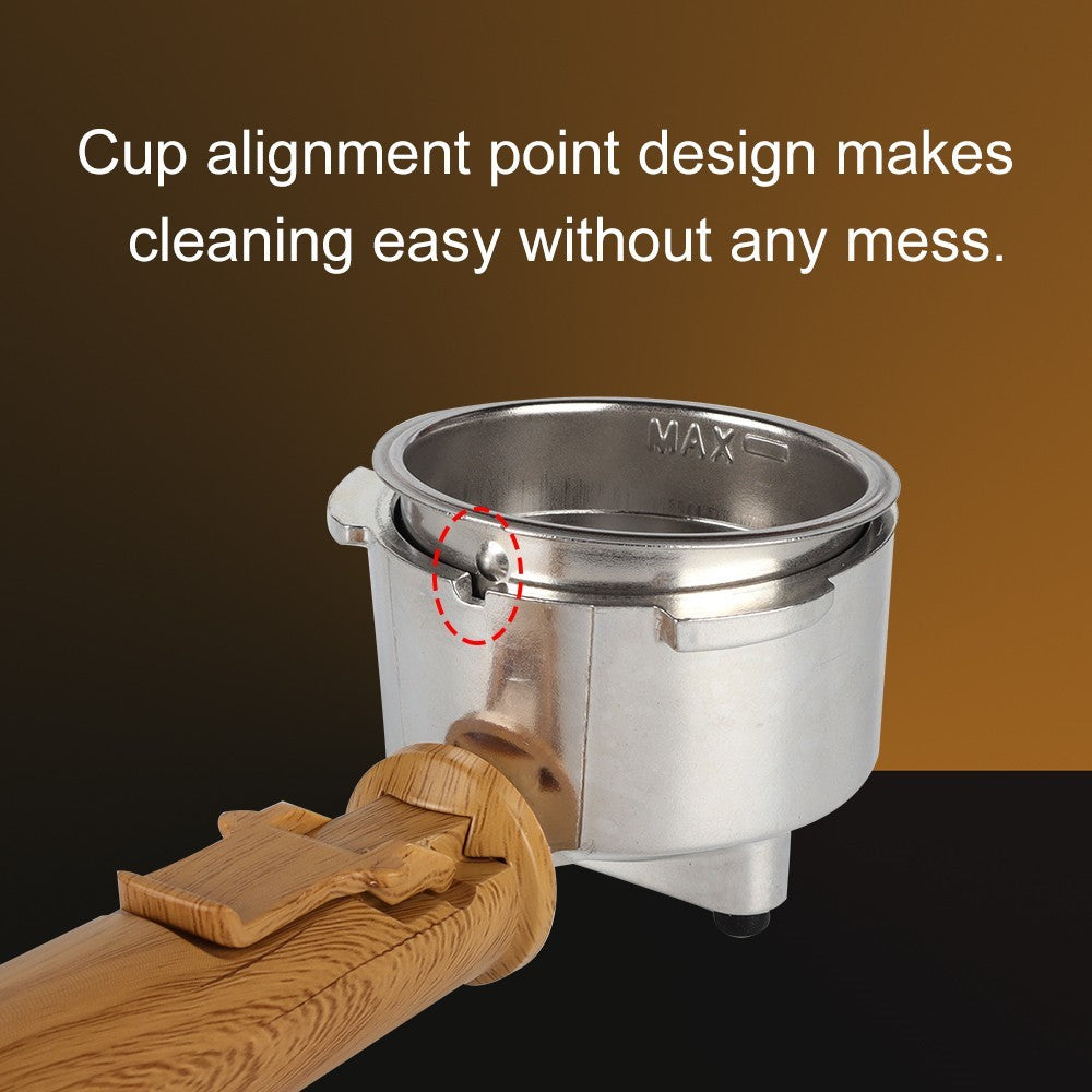 BioloMix CM7008 Semi-Automatic Espresso Coffee Maker with Milk Steam Frother Wand, 20 Bar Pressure, 1.1L Water Tank, Single/Double Cup