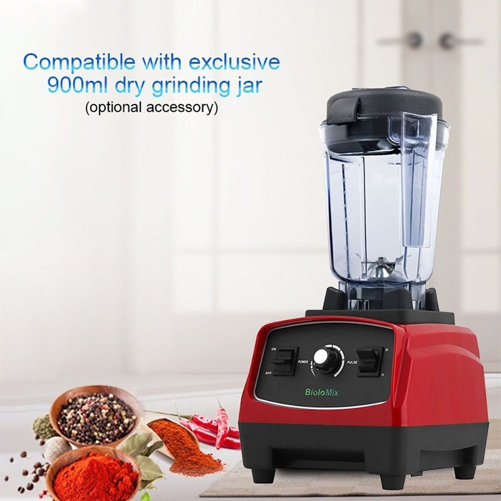 BioloMix G5200 Blender, 2200W Smoothies Mixer, 2L Capacity, Speed Adjustable - Black