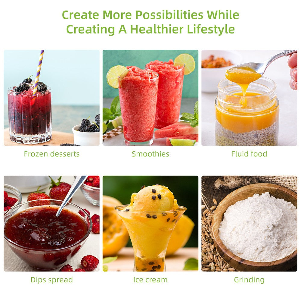 BioloMix SF701 1300W Smoothie Blender with 1.5L Glass Jar, 2 Speed Settings, Pulse Function