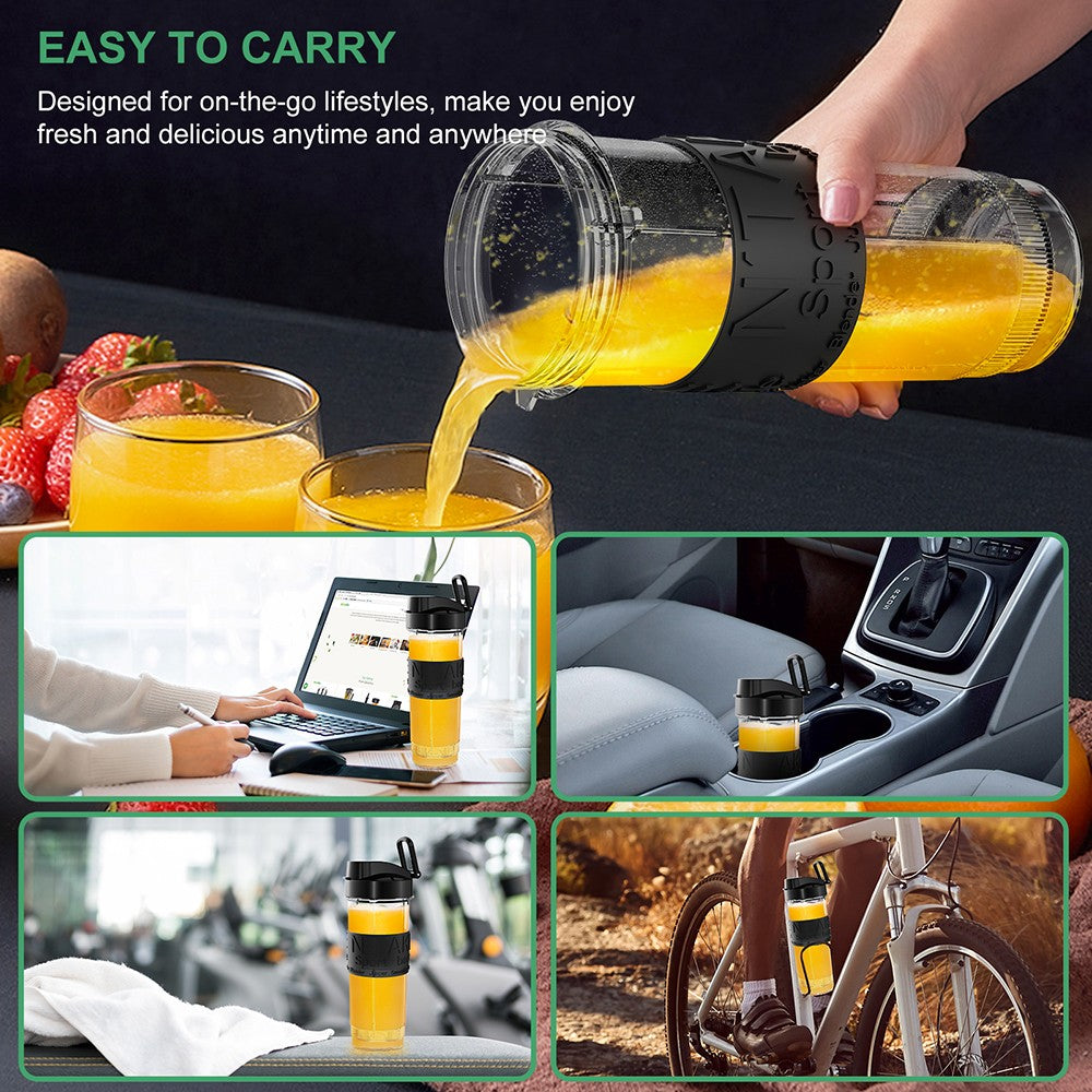 BioloMix TB23M 3-in-1 Multifunctional Food Processor, 700W Portable Juicer, Personal Blender, Meat Grinder, Coffee Spice Grinder, Meat Chopper, Smoothies, Fruits Mixer