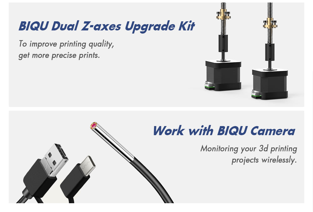 BIQU Hurakan 3D Printer, Klipper Firmware, Auto Leveling, Built-in Microprobe, Partitioned Hotbed, Silent Printing, Filament Runout Sensor, WiFi Remote Control, 220x220x270mm