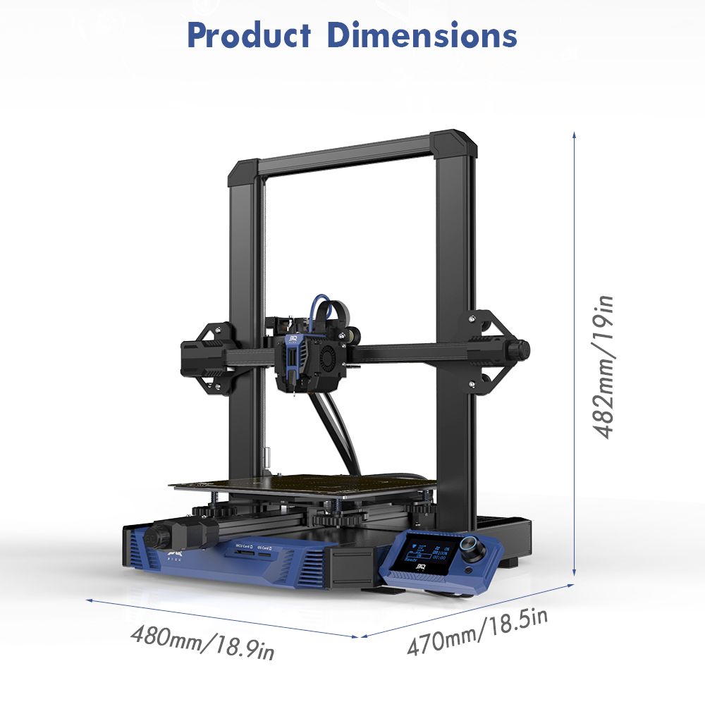 BIQU Hurakan 3D Printer, Klipper Firmware, Auto Leveling, Built-in Microprobe, Partitioned Hotbed, Silent Printing, Filament Runout Sensor, WiFi Remote Control, 220x220x270mm