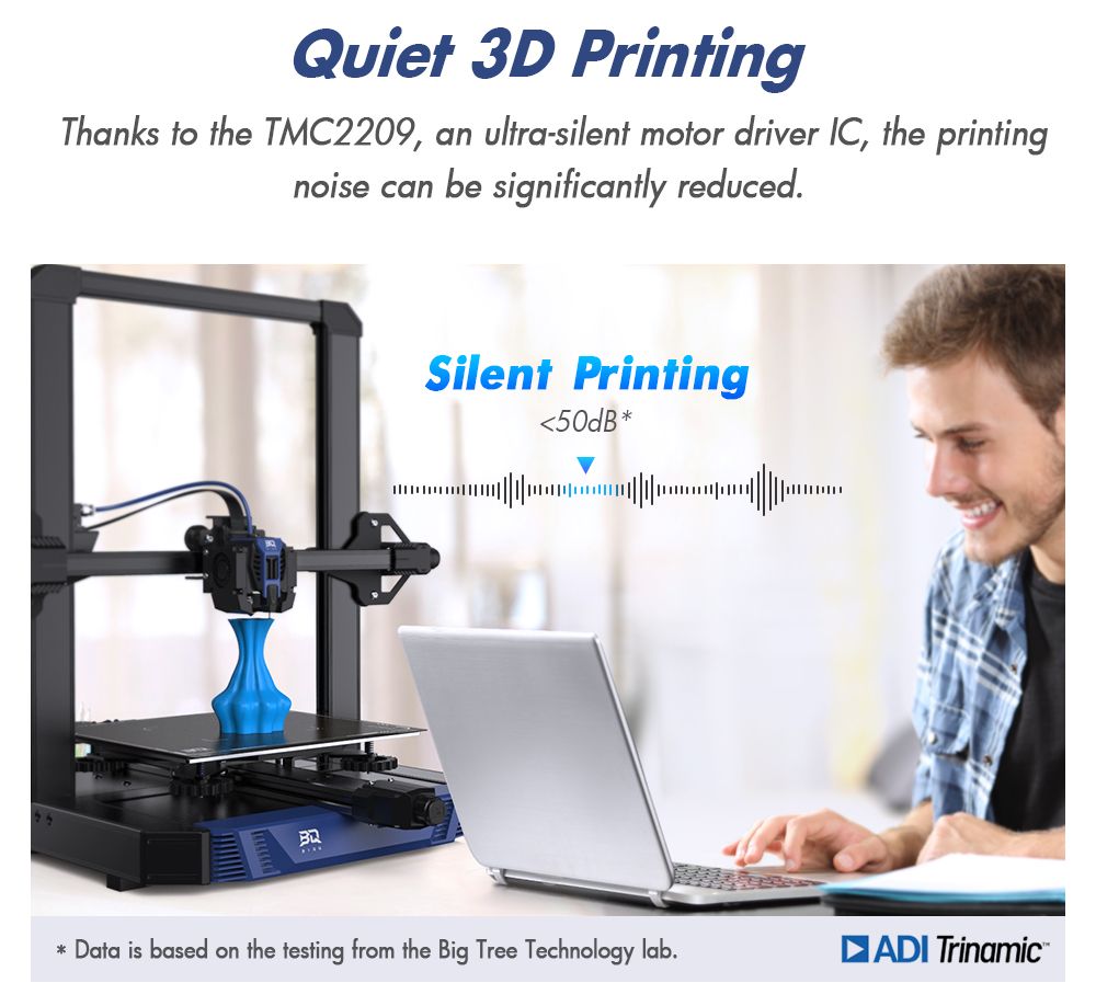 BIQU Hurakan 3D Printer, Klipper Firmware, Auto Leveling, Built-in Microprobe, Partitioned Hotbed, Silent Printing, Filament Runout Sensor, WiFi Remote Control, 220x220x270mm