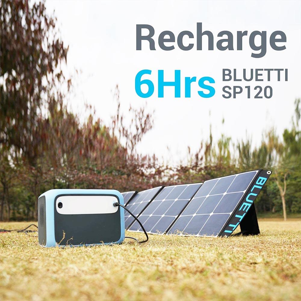 BLUETTI POWEROAK SP120 120W Solar Panel for AC200P/EB70/AC50S/EB150/EB240 Solar Generator Portable Foldable Solar Panel for Outdoor