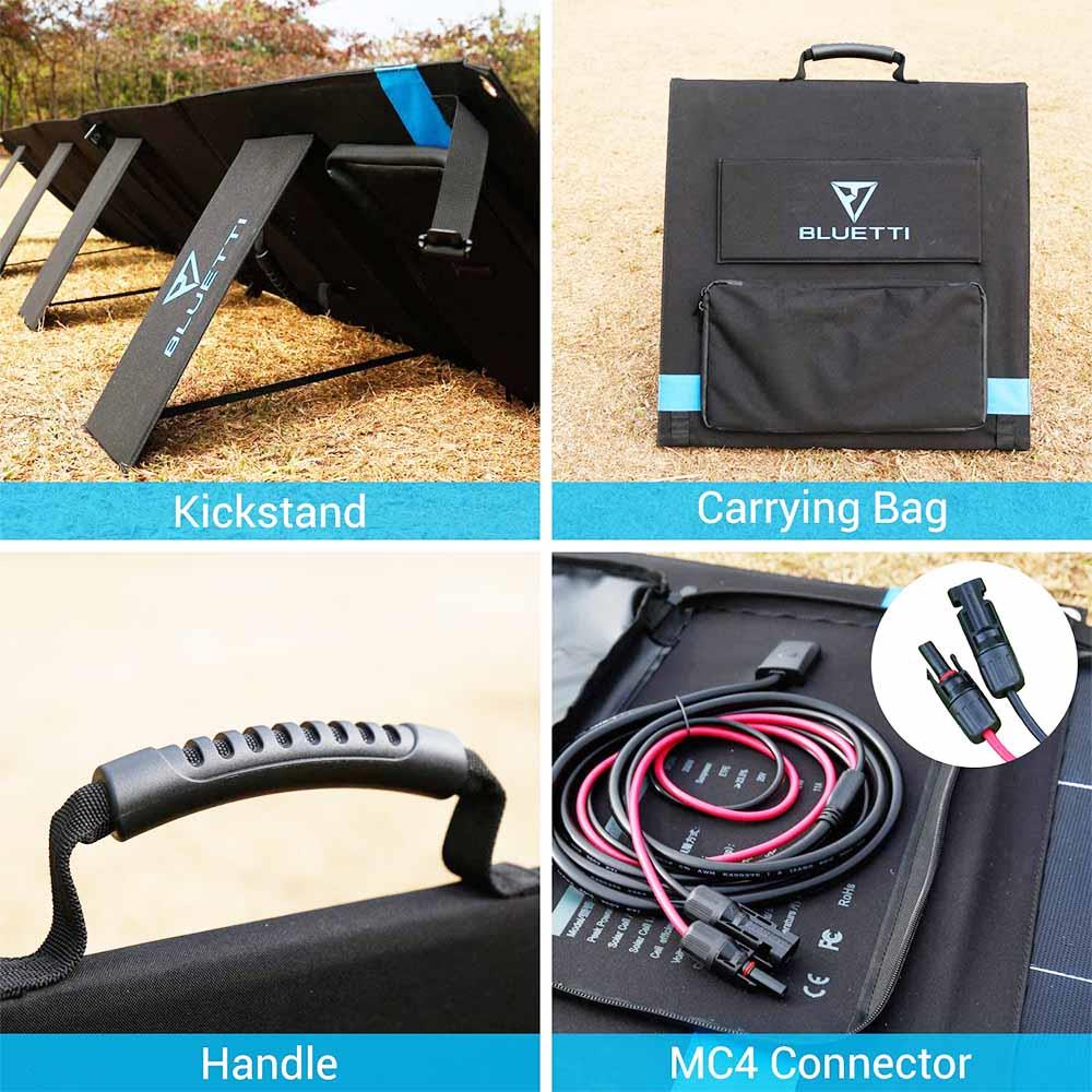 BLUETTI POWEROAK SP120 120W Solar Panel for AC200P/EB70/AC50S/EB150/EB240 Solar Generator Portable Foldable Solar Panel for Outdoor