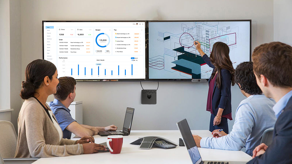 BMAX B1 Pro Mini PC Intel Gemini Lake N4000 Up to 2.6 GHz Windows 11 8GB RAM 128GB SSD 2.4G/5G Dual Band WiFi Bluetooth 4.2 - EU