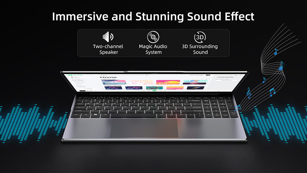 BMAX X15 Pro Laptop, 15.6 inch 1920*1080 IPS Screen, Intel N95 4 Cores Max 3.4GHz, 16GB RAM 512GB SSD, WiFi 5 Bluetooth 5.0, 5000mAh Battery, 1*Type-C, 2*USB3.2, 1*Mini HDMI, 1*Micro SD Slot, 1*Headset Jack, Full-size Keyboard