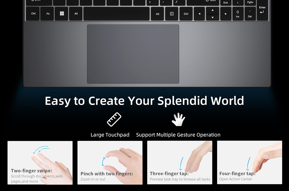 BMAX X15 Pro Laptop, 15.6 inch 1920*1080 IPS Screen, Intel N95 4 Cores Max 3.4GHz, 16GB RAM 512GB SSD, WiFi 5 Bluetooth 5.0, 5000mAh Battery, 1*Type-C, 2*USB3.2, 1*Mini HDMI, 1*Micro SD Slot, 1*Headset Jack, Full-size Keyboard