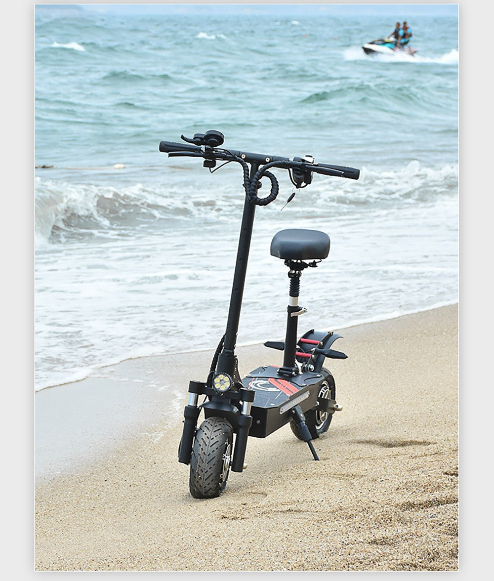 BOYUEDA Q7 Pro Electric Scooter, 2*1600W Motor, 52V 19AH Battery, 10-inch Tire, 70km/h Max Speed, 70km Range, Dual Hydraulic Disc Brakes, Front Hydraulic Shock Absorber & Rear Spring Shock Absorber, APP Control