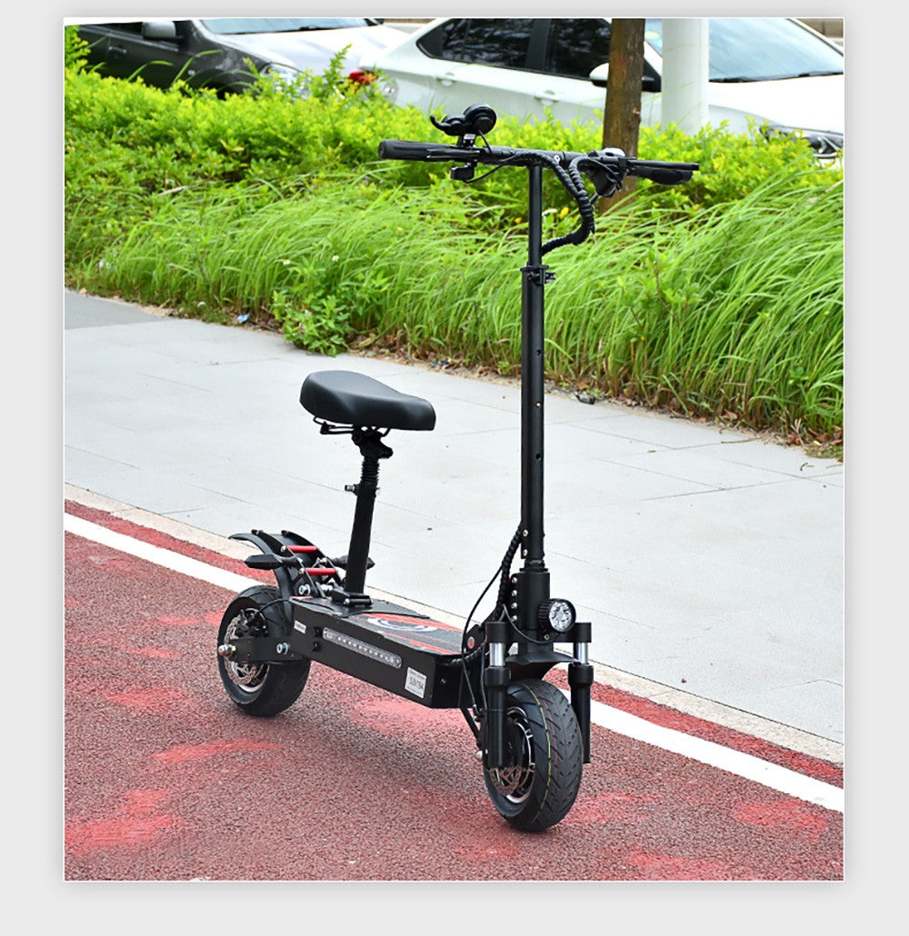 BOYUEDA Q7 Pro Electric Scooter, 2*1600W Motor, 52V 19AH Battery, 10-inch Tire, 70km/h Max Speed, 70km Range, Dual Hydraulic Disc Brakes, Front Hydraulic Shock Absorber & Rear Spring Shock Absorber, APP Control