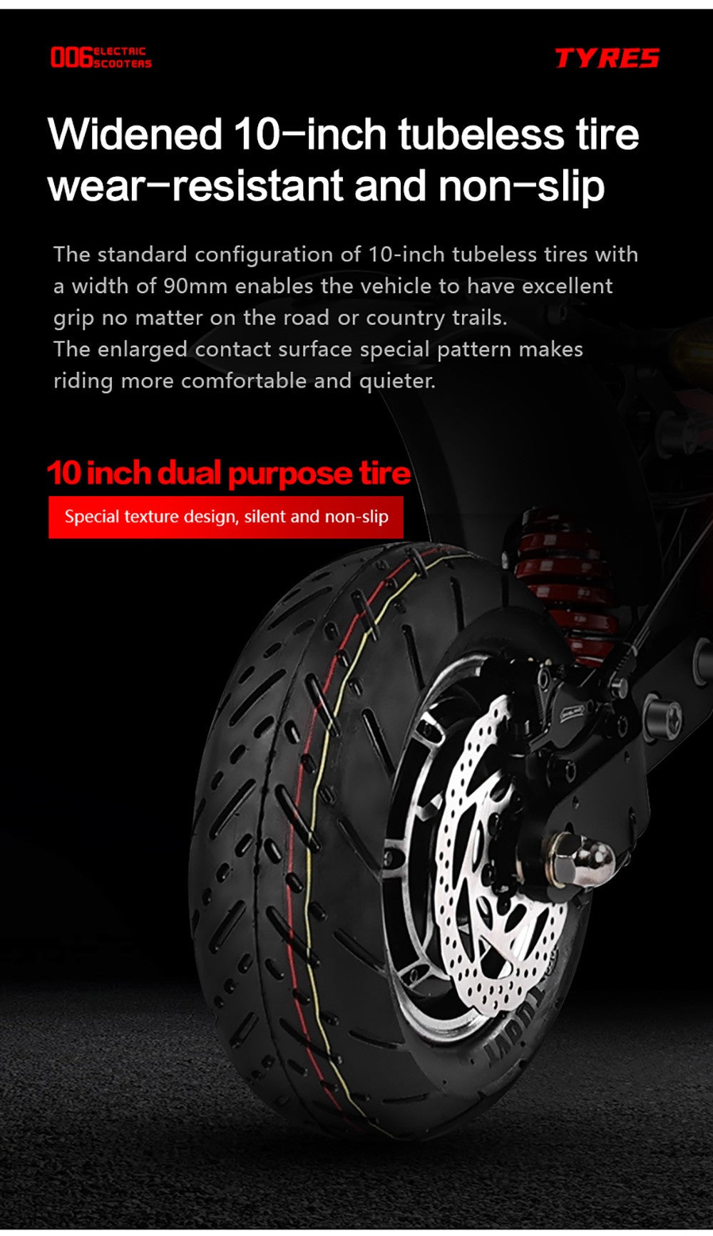 BOYUEDA Q7 Pro Electric Scooter, 2*1600W Motor, 52V 19AH Battery, 10-inch Tire, 70km/h Max Speed, 70km Range, Dual Hydraulic Disc Brakes, Front Hydraulic Shock Absorber & Rear Spring Shock Absorber, APP Control