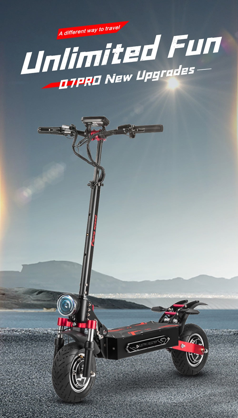 BOYUEDA Q7 Pro Max Electric Scooter, 1600W*2 Motor, 52V 28AH Battery, 10-inch Tire, 70km/h Max Speed, 110km Range, Dual Hydraulic Disc Brakes, Front Hydraulic Shock Absorber & Rear Spring Shock Absorber, LCD Display