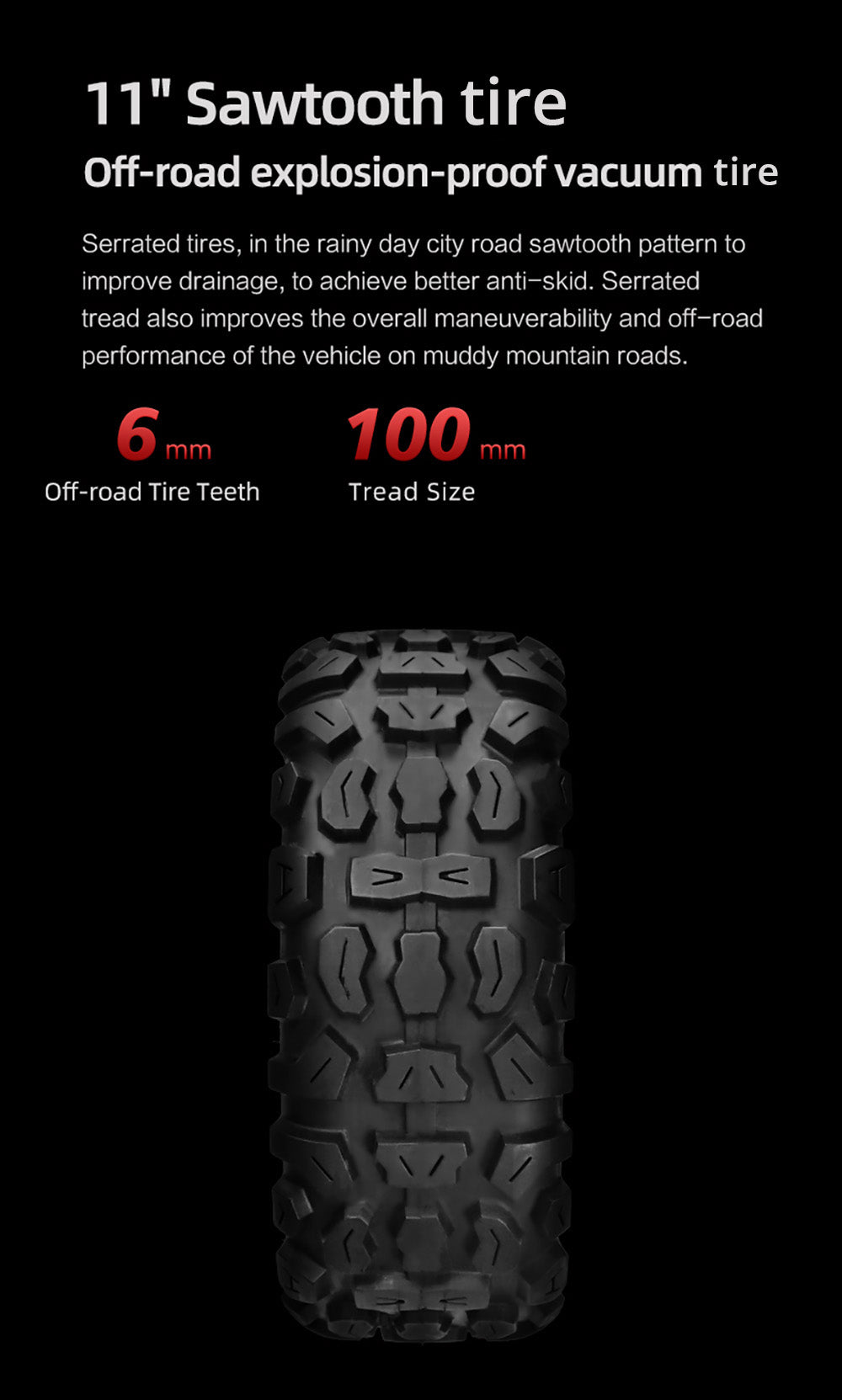 BOYUEDA S3-11 Electric Scooter, 2*3000W Motor, 60V 38AH Battery, 11-inch Tire, 85km/h Max Speed, 120km Range, Dual Hydraulic Disc Brakes, Hydraulic Shock Absorber, LCD Display