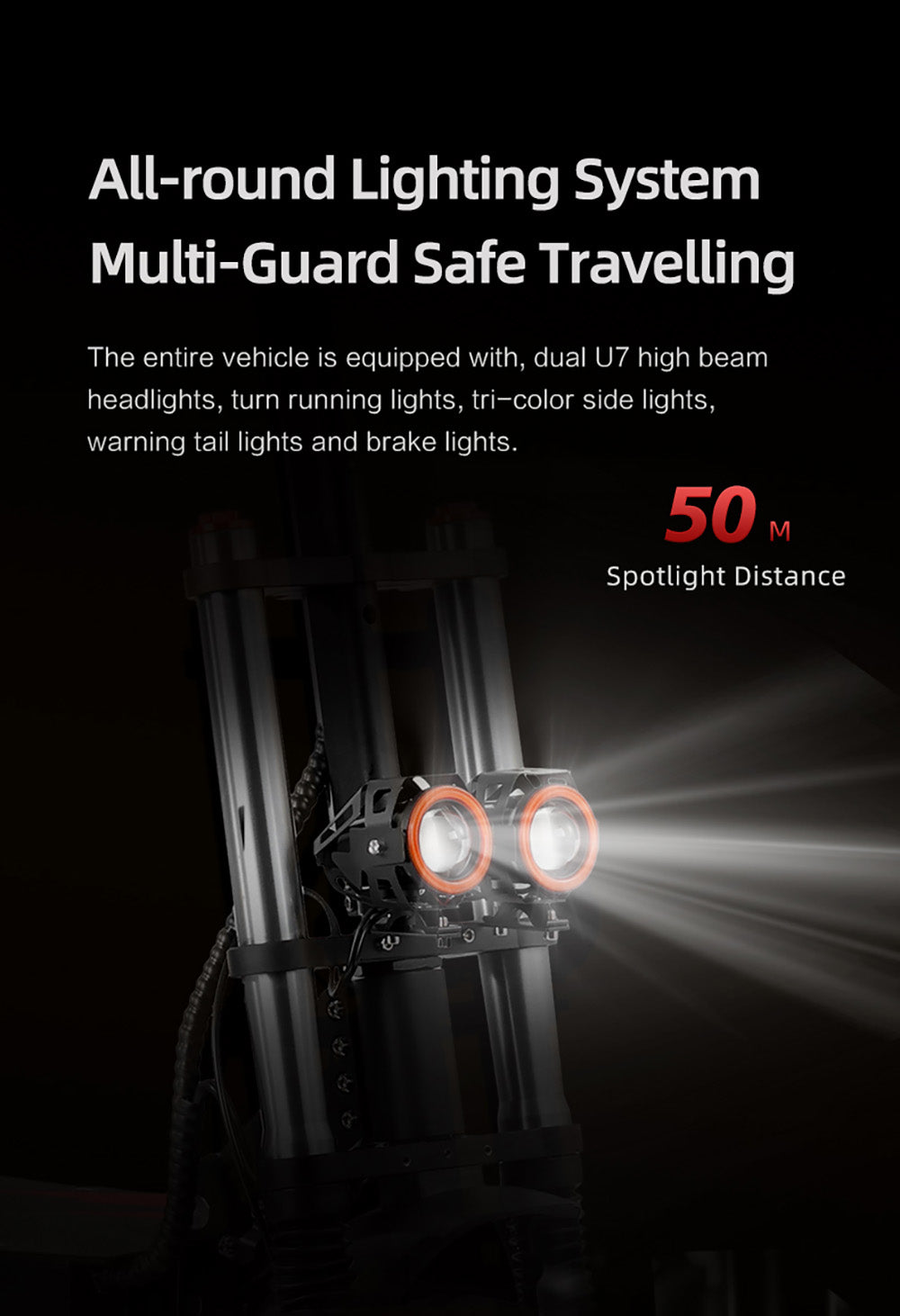 BOYUEDA S3-11 Electric Scooter, 2*3000W Motor, 60V 38AH Battery, 11-inch Tire, 85km/h Max Speed, 120km Range, Dual Hydraulic Disc Brakes, Hydraulic Shock Absorber, LCD Display