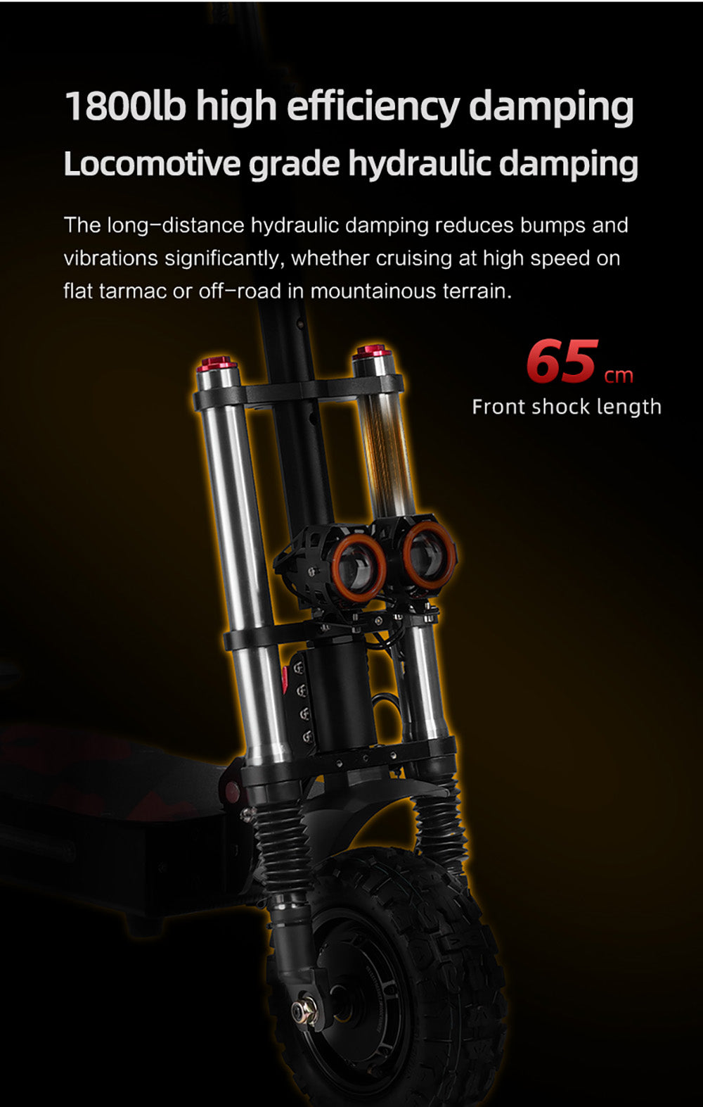 BOYUEDA S3-11 Electric Scooter, 2*3000W Motor, 60V 38AH Battery, 11-inch Tire, 85km/h Max Speed, 120km Range, Dual Hydraulic Disc Brakes, Hydraulic Shock Absorber, LCD Display