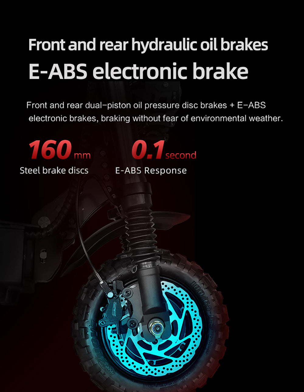 BOYUEDA S3-11 Electric Scooter, 2*3000W Motor, 60V 38AH Battery, 11-inch Tire, 85km/h Max Speed, 120km Range, Dual Hydraulic Disc Brakes, Hydraulic Shock Absorber, LCD Display