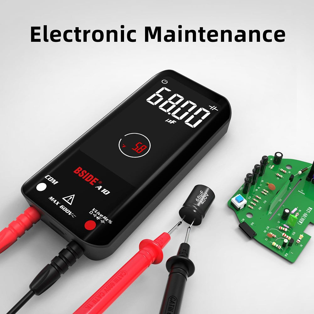 BSIDE A10 Smart Digital Multimeter, 9999 True RMS EBTN Color Display, DC AC Voltage Capacitance Ohm Diode NCV Hz Live Wire Tester
