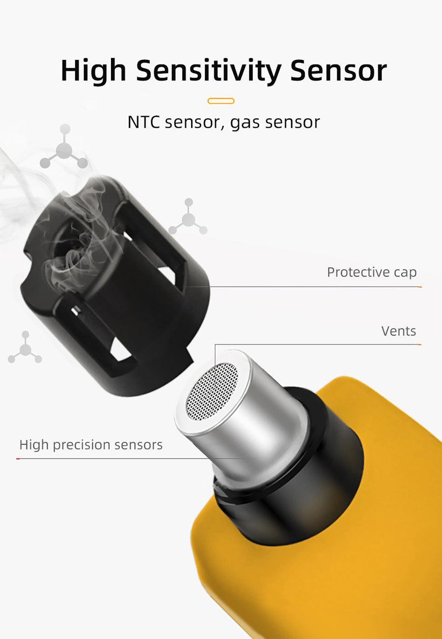 BSIDE G2 Air Quality Monitor, Formaldehyde Detector, PM2.5/TVOC/HCHO Test, Auto Alarm, LCD Display, Red & Green Color