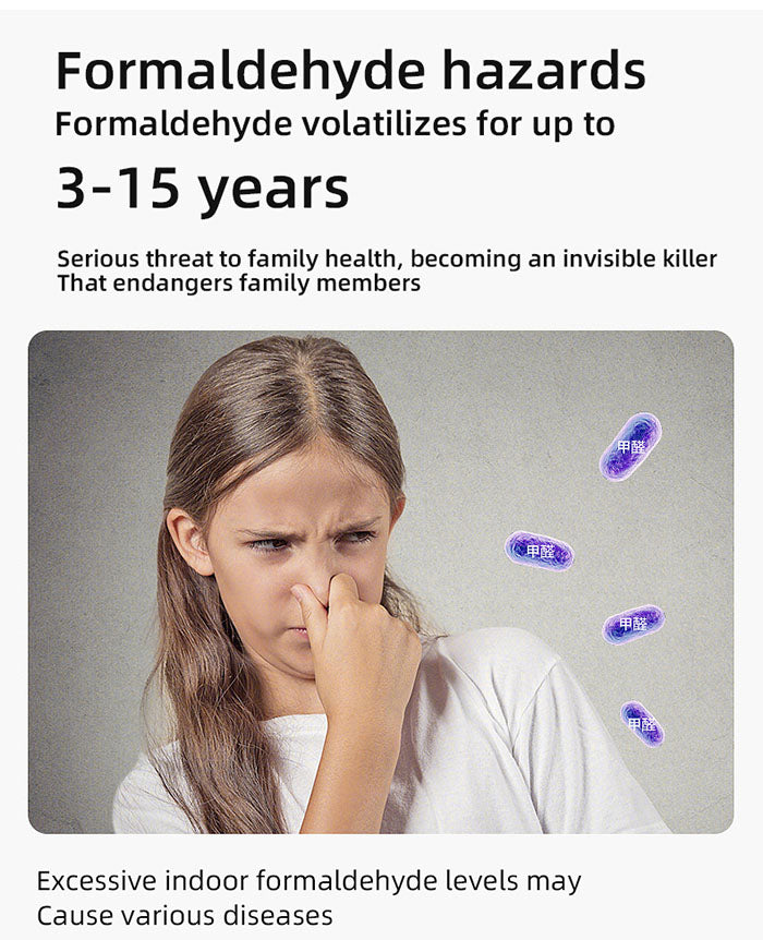 BSIDE G2 Air Quality Monitor, Formaldehyde Detector, PM2.5/TVOC/HCHO Test, Auto Alarm, LCD Display, Red & Green Color