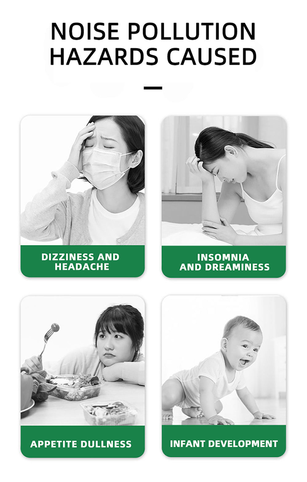 BSIDE GX1 4 in 1 Comprehensive Tester, Ambient/Temperature Humidity/Light Noise/Altitude Tester, with Decibel, A & C Weighted Test Functions - Green