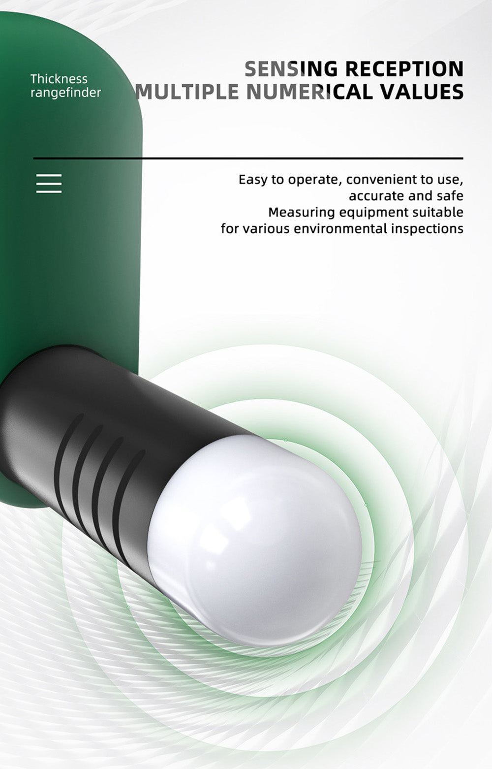 BSIDE GX1 4 in 1 Comprehensive Tester, Ambient/Temperature Humidity/Light Noise/Altitude Tester, with Decibel, A & C Weighted Test Functions - Green